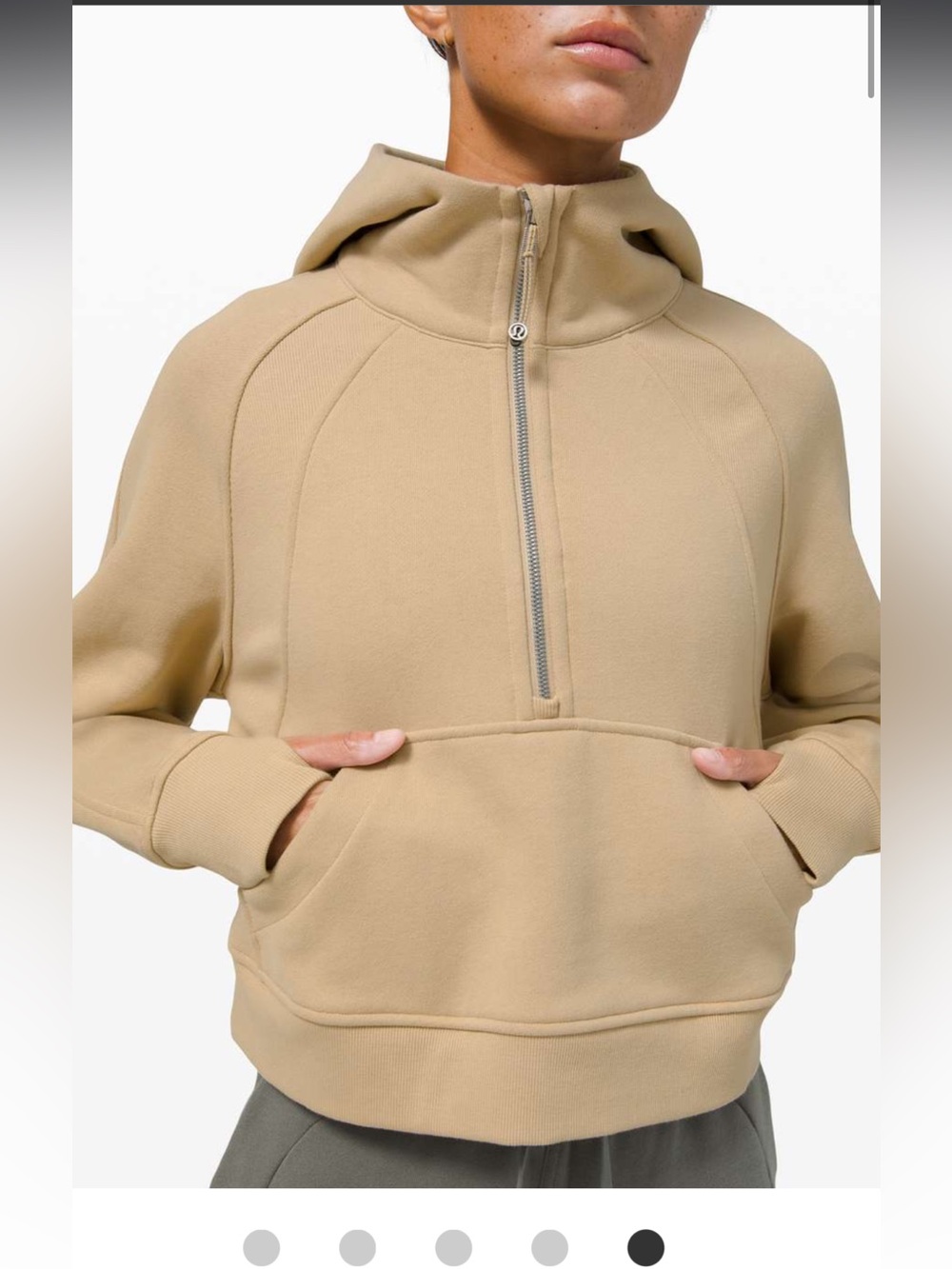 Lululemon Scuba Half-Zip Hoodie in Trench, XS/S Like New
